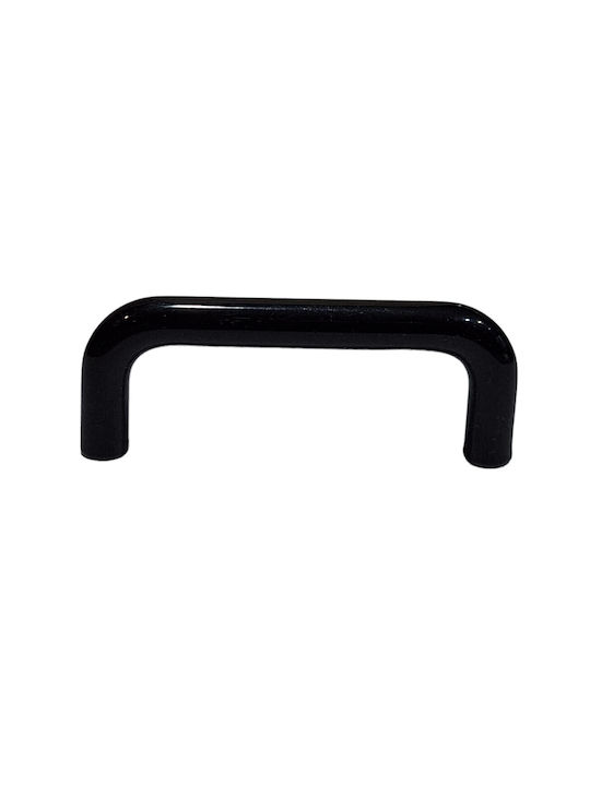 Italian Furniture Handle Eureka 11692-096-ino Black Matte Size 9.6cm