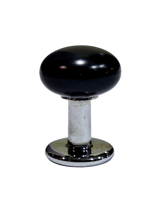 Italian Furniture Knob Eureka 11701-000-acc1 Black Chrome Glossy Ø16