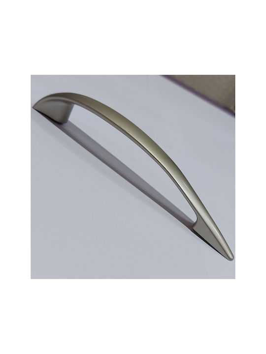 Italian Furniture Handle Eureka 11729-128-por Plastic Nickel Matt Size 12.8cm
