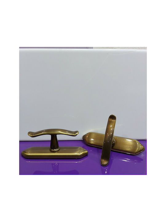 Mandelli 4762-brz1 Italienischer Messing-Fenstergriff Bronze Gebürstet Maße 160×39×65 Mm