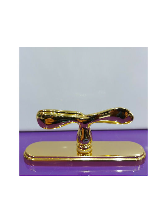 Italienischer Messing-Fenstergriff Valli&valli 4750-oro1 Gold 24 Karat Maße 153×39×63 Mm