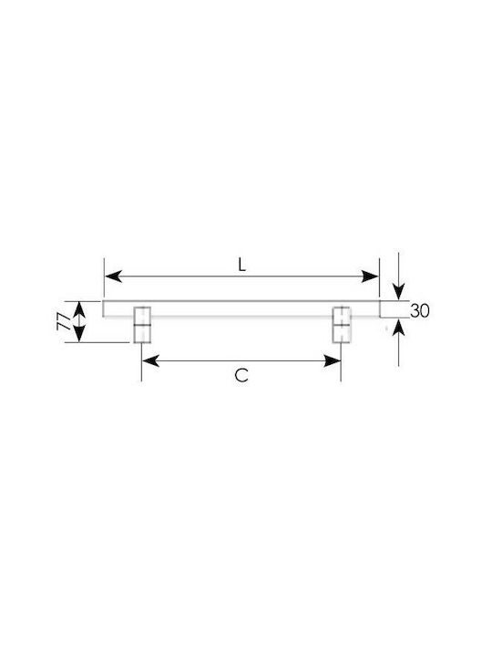 Front Door Handle Zogometal 357 Angled Stainless Steel Chrome Pair Total Length 1000mm