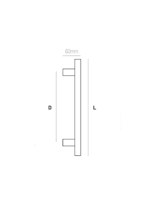Mâner Ușa Din Față Best 13b Aluminiu Negru Lungime Totală 400mm