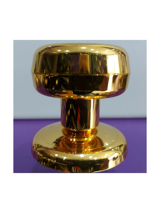 Italian Bronze Front Door Knob Mandelli 4856-oro 24k Gold Plated Dimensions 70×70×71 Mm