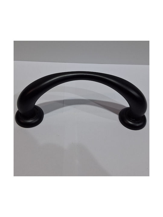 Italian Brass Front Door Handle Mariani 4247-180-mab1 Black Matte Size 18.0cm