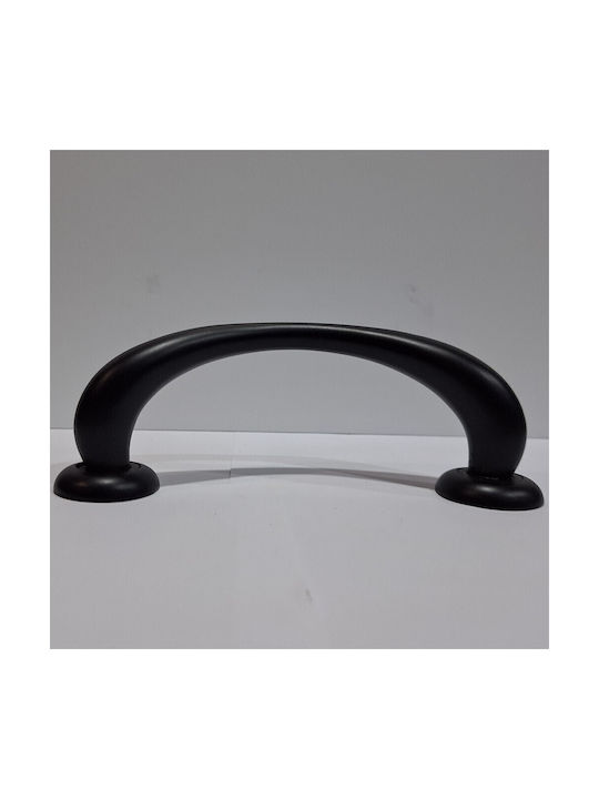 Italian Brass Front Door Handle Mariani 4247-180-mab1 Black Matte Size 18.0cm