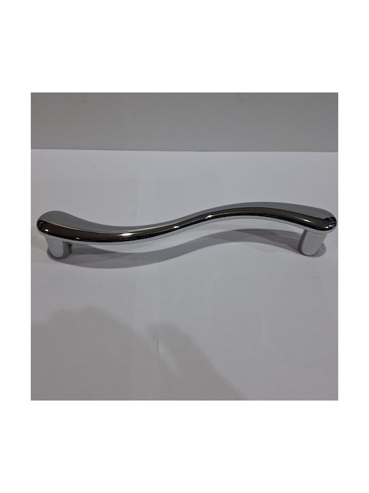 Italian Brass Front Door Handle Cal 4899-000-ino Polished Chrome Dimension 24.0cm