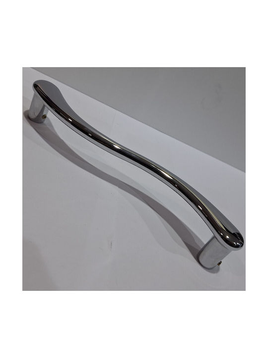 Italian Brass Front Door Handle Cal 4899-000-ino Polished Chrome Dimension 24.0cm