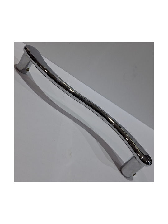 Italian Brass Front Door Handle Cal 4899-000-ino Polished Chrome Dimension 24.0cm