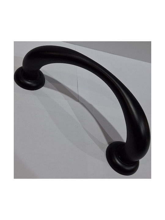 Italian Brass Front Door Handle Mariani 4247-180-mab1 Black Matte Size 18.0cm