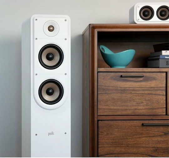 Polk Audio S50 Ηχείο Hi-Fi Δαπέδου 150W 2 Δρόμων Π26.04xΒ27.94xΥ95εκ. Λευκό