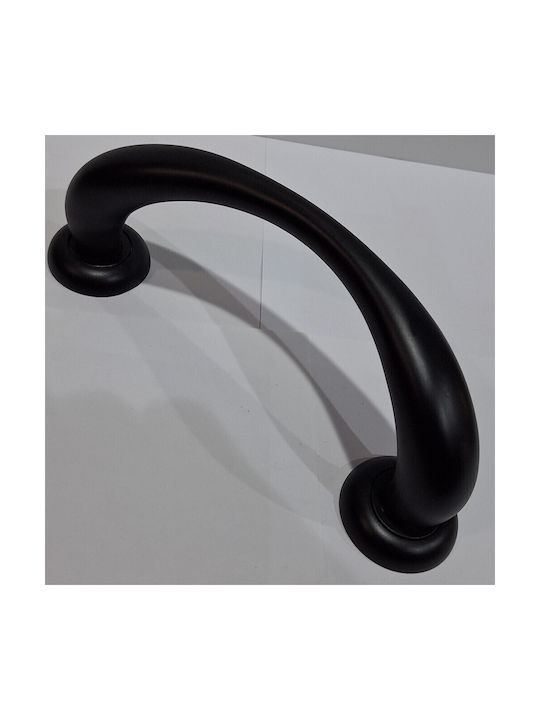 Italian Brass Front Door Handle Mariani 4247-180-mab1 Black Matte Size 18.0cm