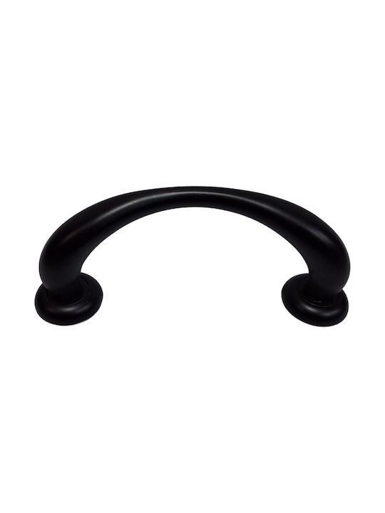 Italian Brass Front Door Handle Mariani 4247-180-mab1 Black Matte Size 18.0cm