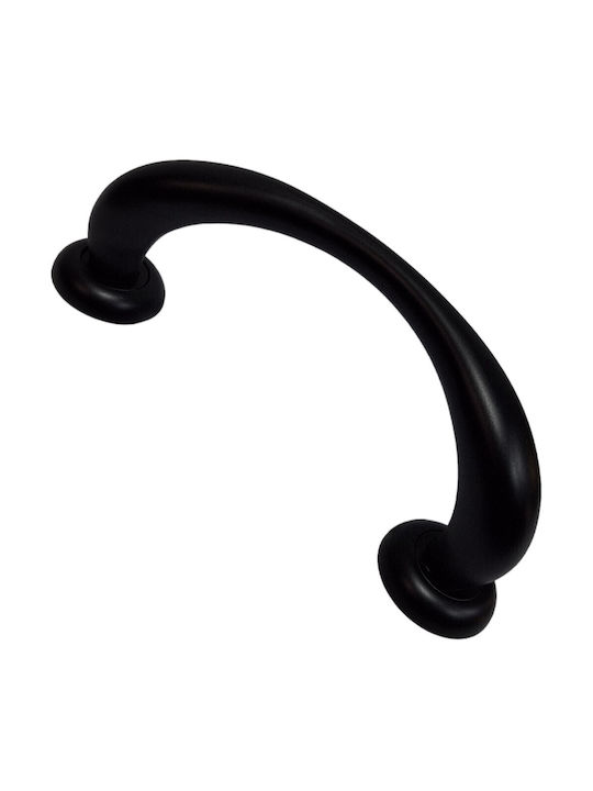 Italian Brass Front Door Handle Mariani 4247-180-mab1 Black Matte Size 18.0cm