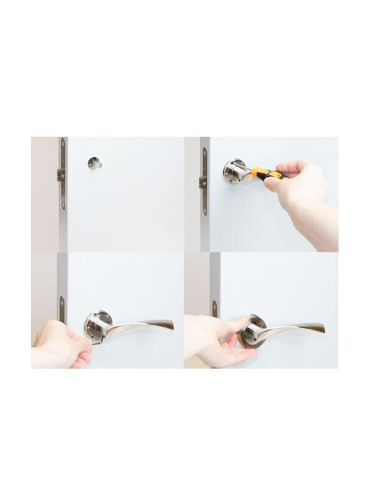 Door Handle Rosette Finetto Art.801156 127x50mm Satin Inox Right Front Door 243-801a145bsn-Right Front Door