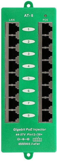 Extralink Active Poe Injector 8 Lan Ports 8 Poe Ports 802.3at/af