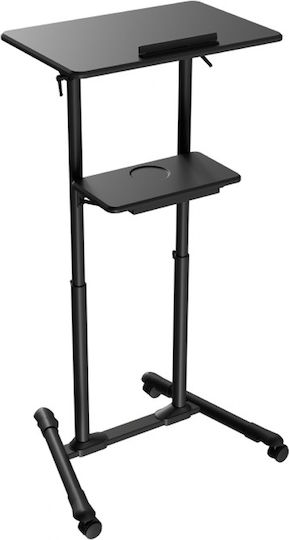 Gembird Mobile Lecture Desk Caster Wheels Black