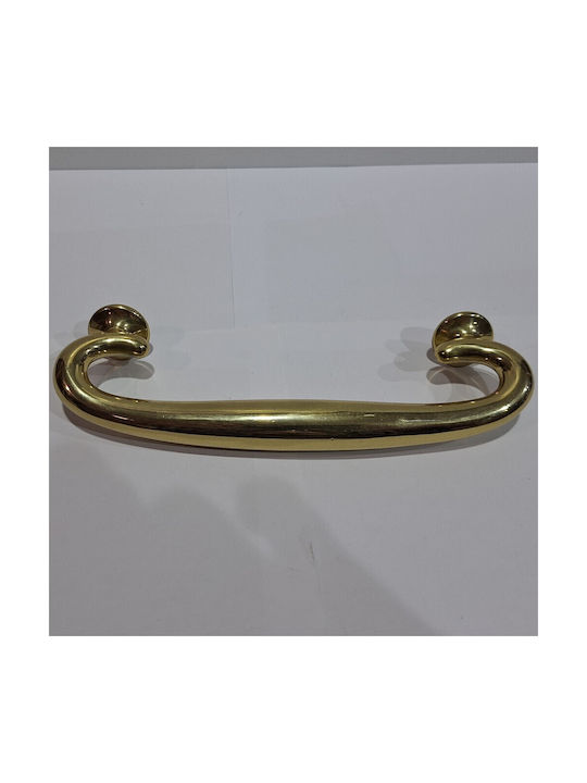 Italienischer Messing-Türgriff Valli&valli 4915-oro1 Gold Hochglanz Größe 17,0cm
