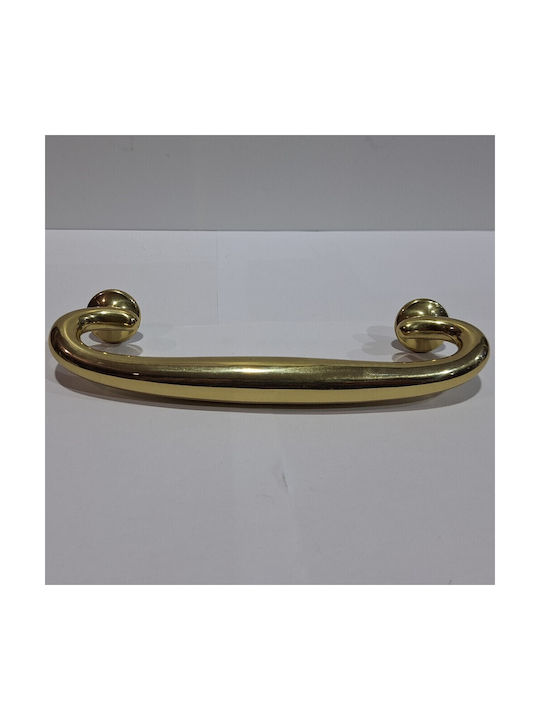 Italienischer Messing-Türgriff Valli&valli 4915-oro1 Gold Hochglanz Größe 17,0cm
