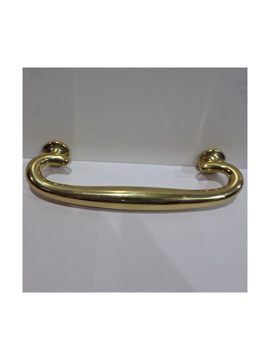 Italienischer Messing-Türgriff Valli&valli 4915-oro1 Gold Hochglanz Größe 17,0cm