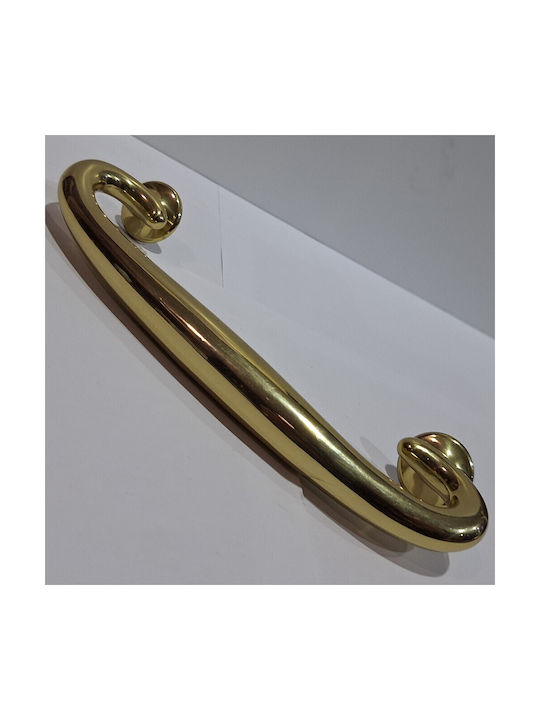 Italienischer Messing-Türgriff Valli&valli 4915-oro1 Gold Hochglanz Größe 17,0cm