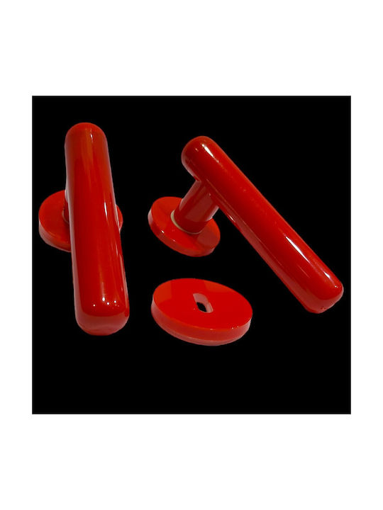 Италианска Пластмасова Ръкохватка За Врата Eureka 11704-000-pla1 Червена
