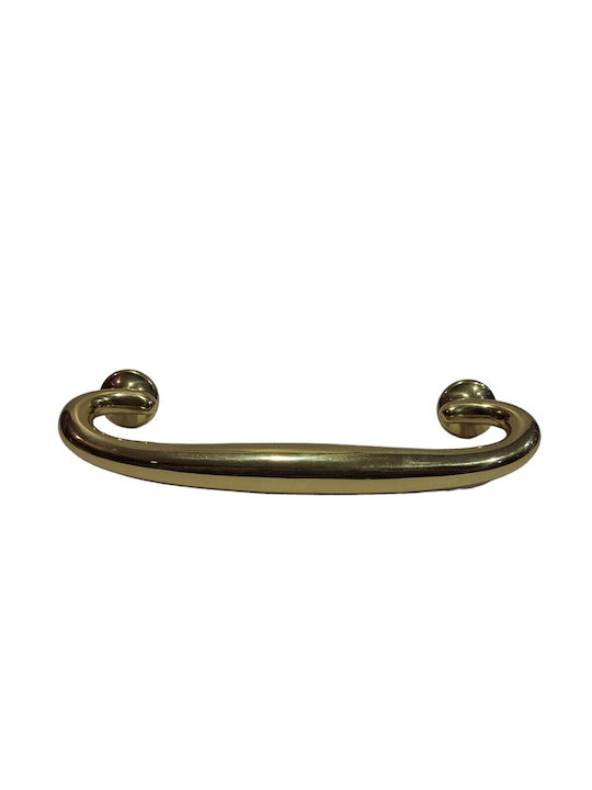 Italienischer Messing-Türgriff Valli&valli 4915-oro1 Gold Hochglanz Größe 17,0cm