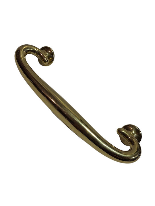 Italienischer Messing-Türgriff Valli&valli 4915-oro1 Gold Hochglanz Größe 17,0cm