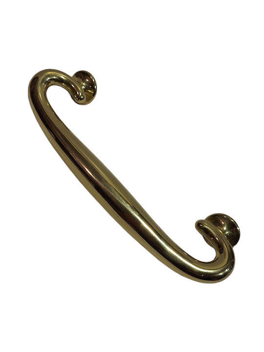 Italienischer Messing-Türgriff Valli&valli 4915-oro1 Gold Hochglanz Größe 17,0cm
