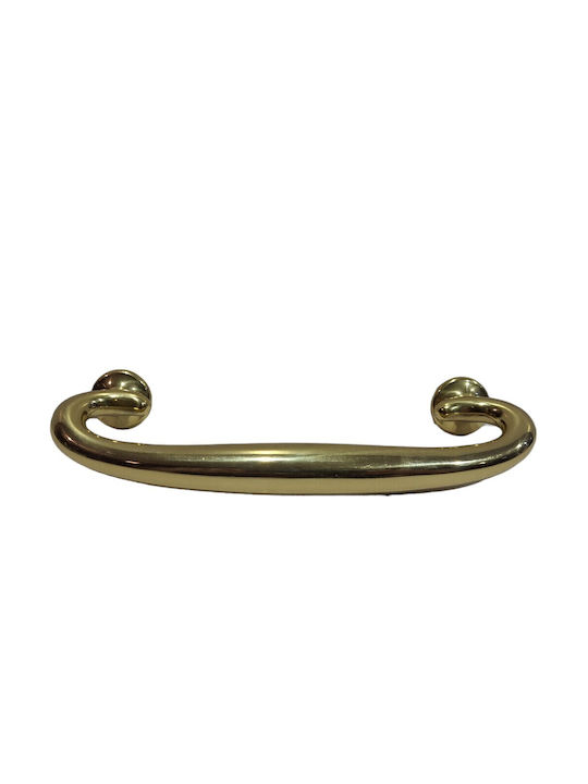Italienischer Messing-Türgriff Valli&valli 4915-oro1 Gold Hochglanz Größe 17,0cm