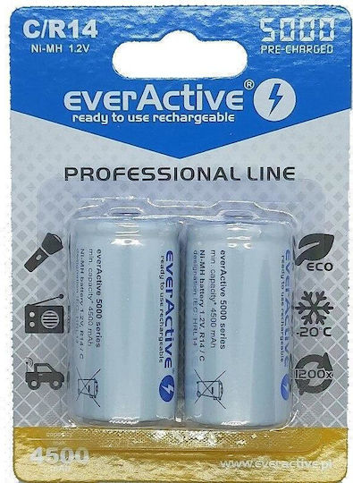 everActive Profesional Line Baterii Reîncărcabile C Ni-MH 5000mAh 1.2V 2buc