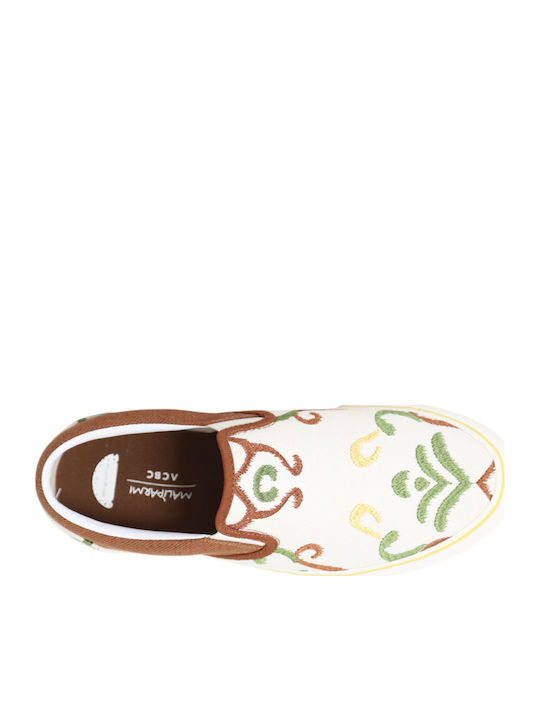 Women's Slip-On from Synthetic Leather White