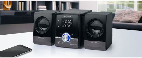Muse Sound System 2 M-38 BT M-38BT 10W with CD / Digital Media Player and Bluetooth Black