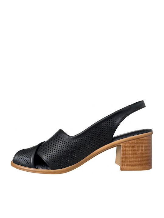 Leder Sandalen Anatomisch Schwarz