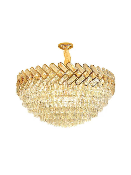 Chandelier with Crystals Gold 60cm PAN-27 GOLD