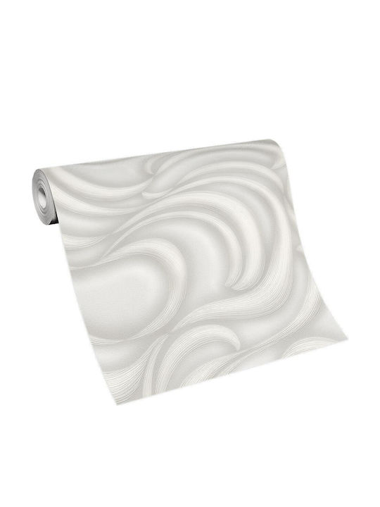 Μοντέρνα Ταπετσαρία Τοίχου Κύματα Light Grey 1022031 0,53cm X 10m