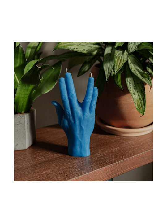 Kerze Candlehand Llap Blaue Paraffin 22 x 13 x 5 cm