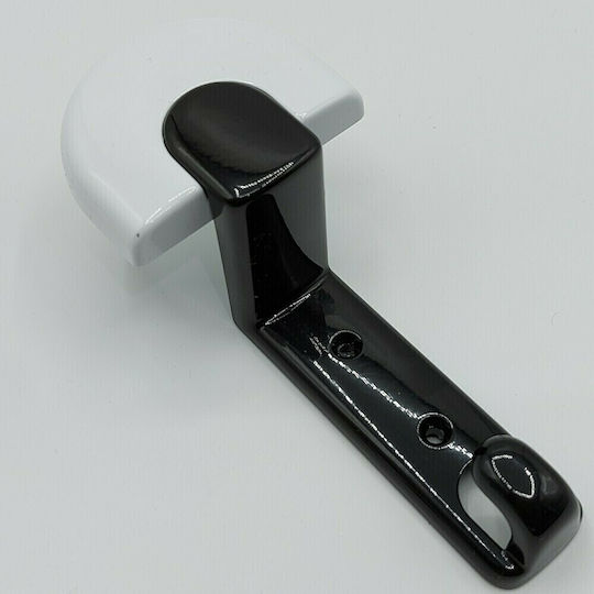 Italienische Wandhalterung Zamaκ Eureka 2050-00-11n1 Weiß-Schwarz Maße 157×60×68 Mm