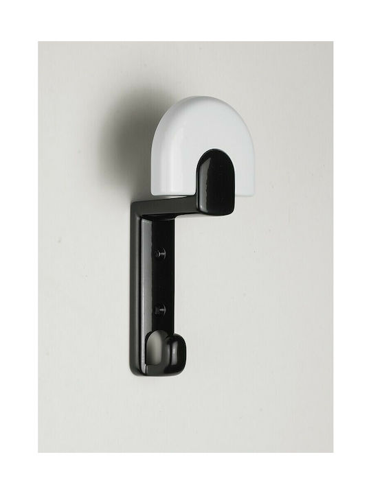 Italian Wall Hanger Zamac Eureka 2050-00-11n1 White-Black Dimensions 157×60×68 Mm