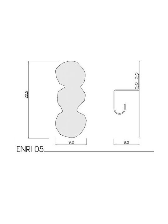 Wall Hanger Enri05 Black Presse Citron