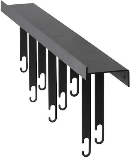 Wall Hanger Shelf Atelier Black Metal L 60 cm W 6 cm H 23.5 cm Design House Stockholm