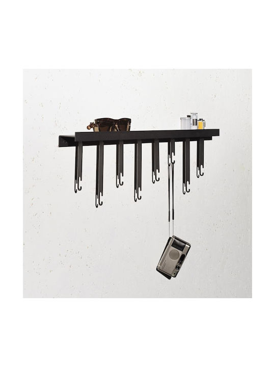 Wandhalterung Regal Atelier Schwarzes Metall M 60 cm B 6 cm H 23,5 cm Design House Stockholm