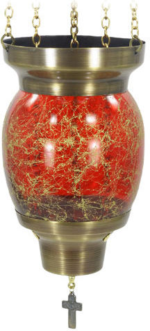 Schwebendes Vigilölampen Bärchen Elektrisch Farbige Glas 12x55cm