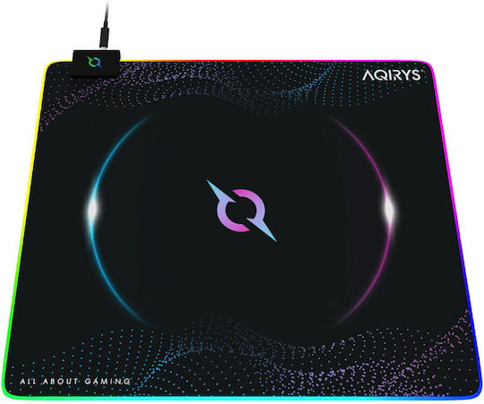 Aqirys Eclipse Md Gaming Mouse Pad Large (450mm) με RGB Φωτισμό μέσω USB Μαύρο