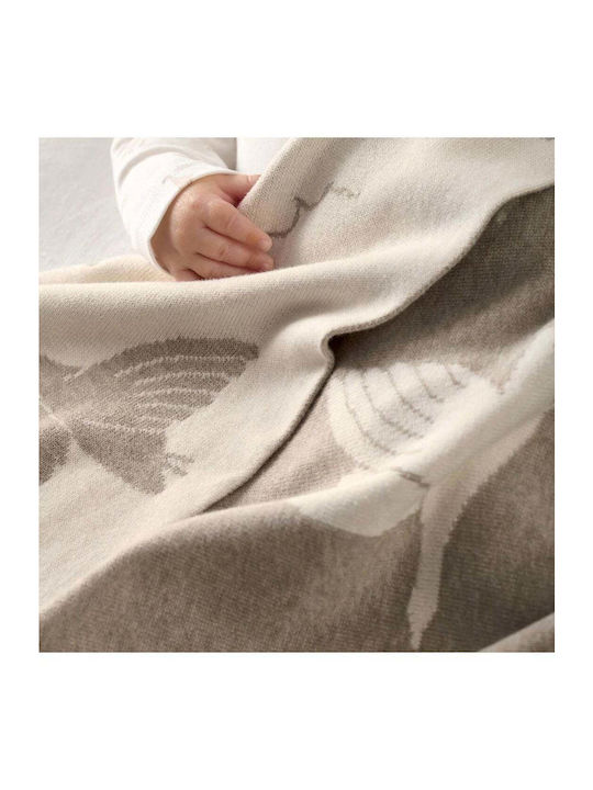 Mamas & Papas Blanket Nursery Swaddling Blankets Knitted Brown 70x90cm