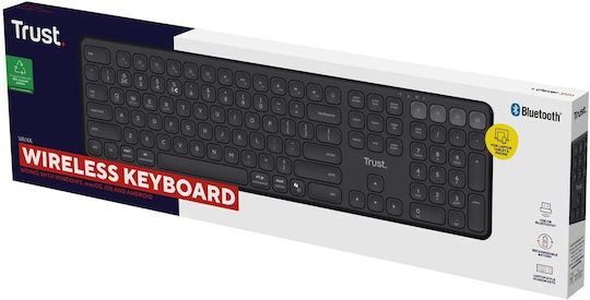 Trust Vaiya Ασύρματο Bluetooth Πληκτρολόγιο Αγγλικό US