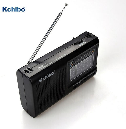 Kchibo KK-2005 Портативен Радиоприемник с Мрежово Захранване и на Батерии Черен