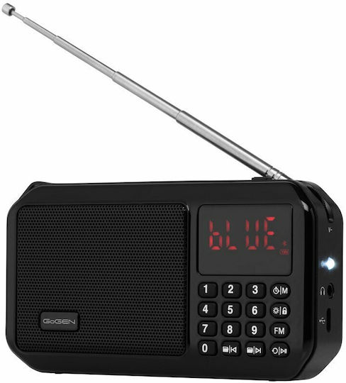 GoGEN FMP125 BTB Φορητό Ραδιόφωνο Επαναφορτιζόμενο με Bluetooth Μαύρο