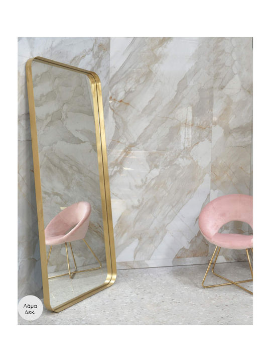 Oglindă De Podea Cu Cadru Metalic Bronz 200x90cm