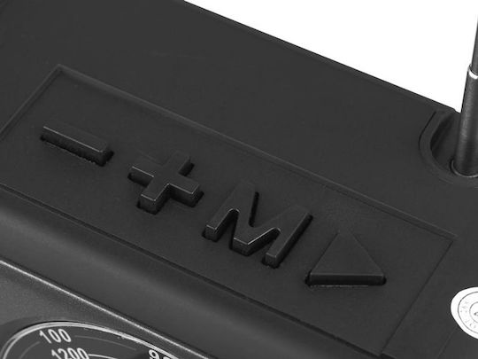 Cmik MK-101 Φορητό Ραδιόφωνο Ηλιακό με Bluetooth και USB Μαύρο / Κόκκινο